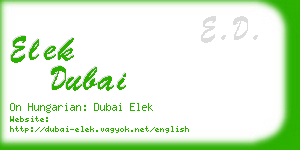 elek dubai business card